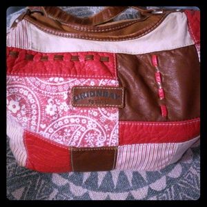 Vintage Union big canvas leather handbag